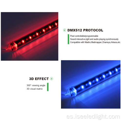 16 píxeles de 1m DMX 3D LED tubo de luz